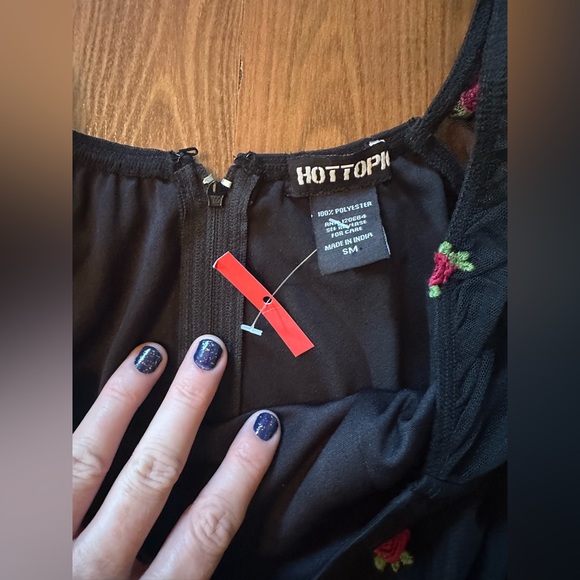 NWT Cosmic Aura Embroidered Rose πΉ Mesh Mini Dress size Small π - Picture 8 of 9